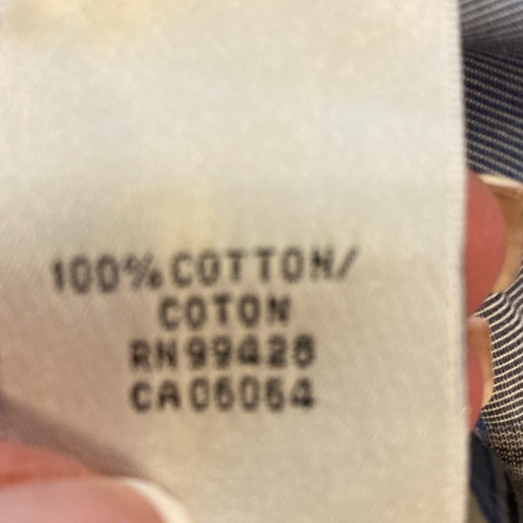 Bugatchi Mens Blue Gray Plaid w Gray Cuffs & Inside Collar / Size S / Fitted - Picture 12 of 13